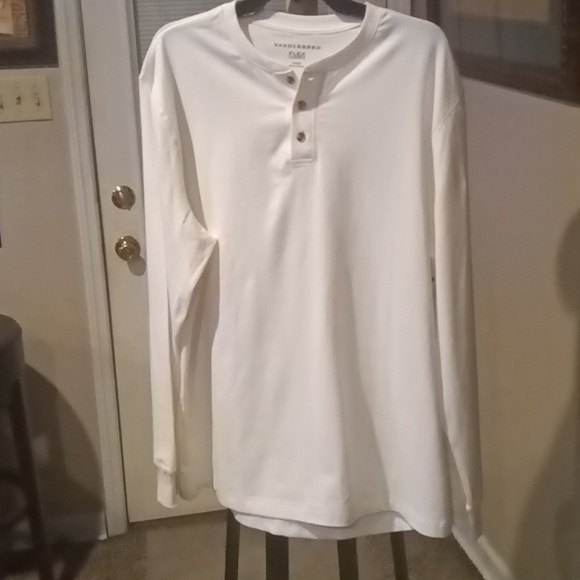 FINAL PRICE NWT SADDLEBRED ivory dish l/s flex carbon shirt Size Lrg - Picture 4 of 6